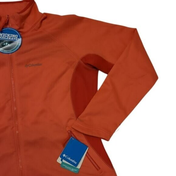 Columbia Evap Change Fleece Jacket Zip Up Orange Peach Womens Extra Large XL NWT - Picture 7 of 16
